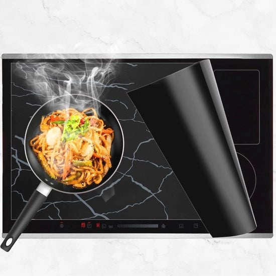 Mat di protezione inductive 52 x 78 cm - Piastra di cottura in silicone con superficie antiscivolo