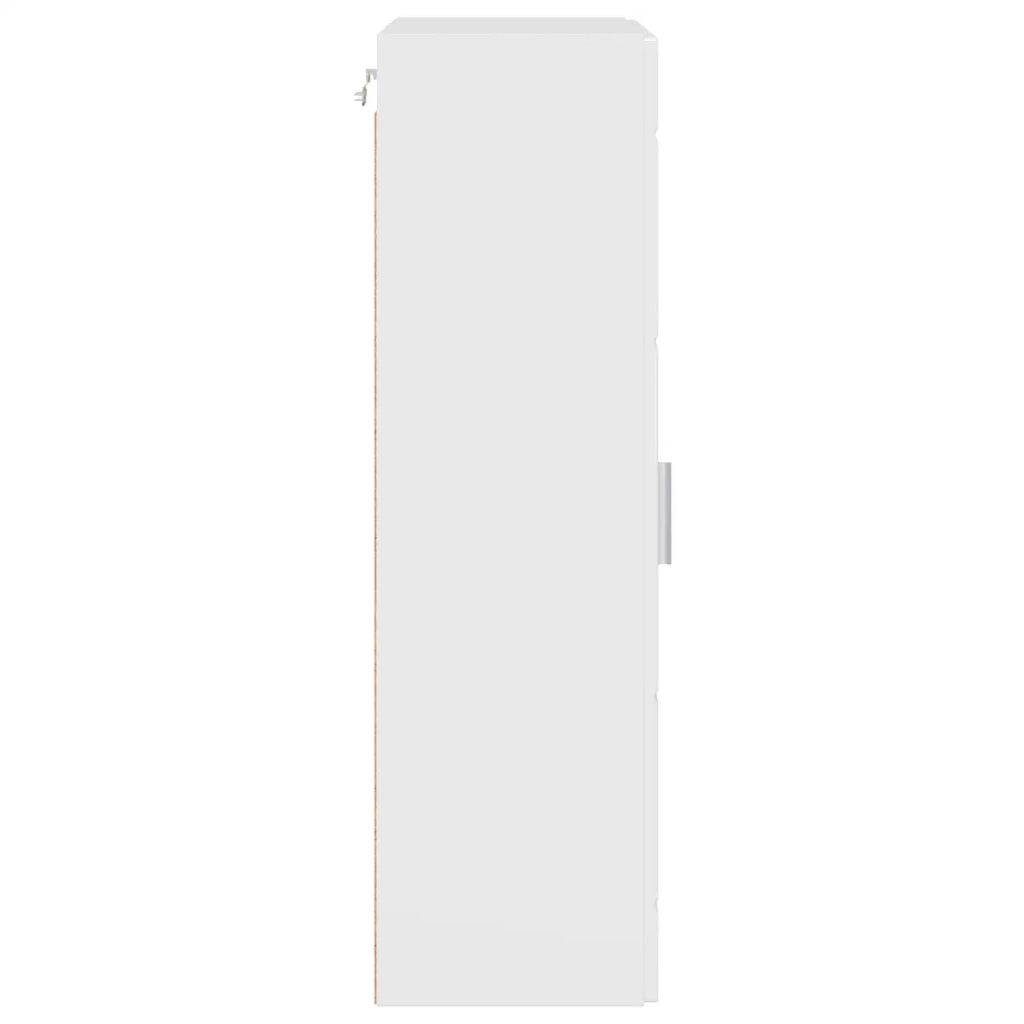 Armadio in Legno Bianco Lucido 50 x 29 x 100 cm 880225