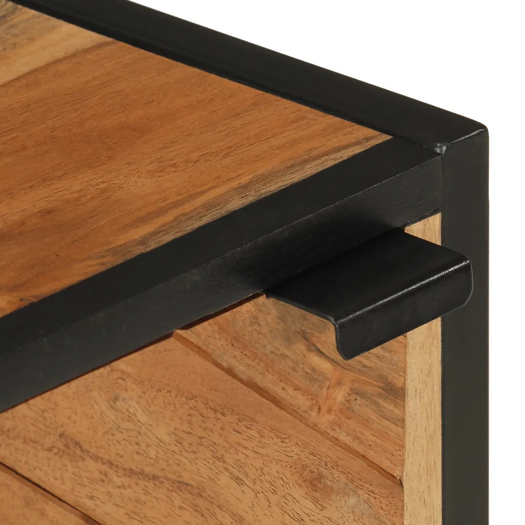 Mobile da Bagno 40x30x60 cm in Legno Massello di Acacia e Ferro 372748