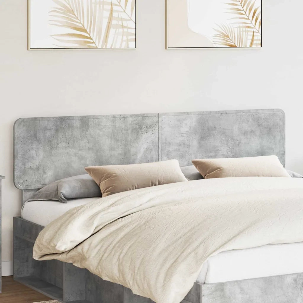 Testiera-Testata-Testiera Decorativa Grigio cemento 200 cm Legno multistrato 246322