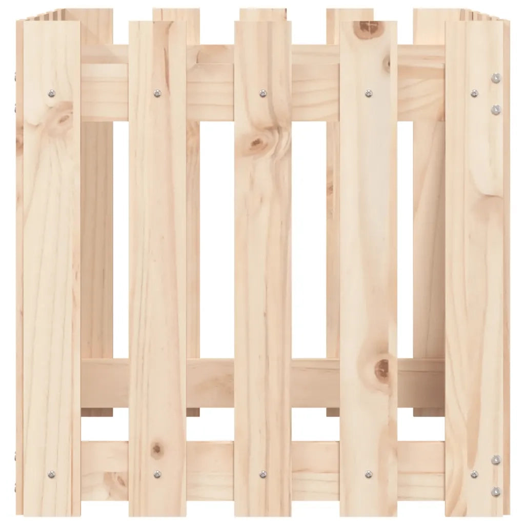 Fioriera | Cassetta per fiori | Vaso Giardino Design a Recinzione 50x50x50 cm Massello Pino