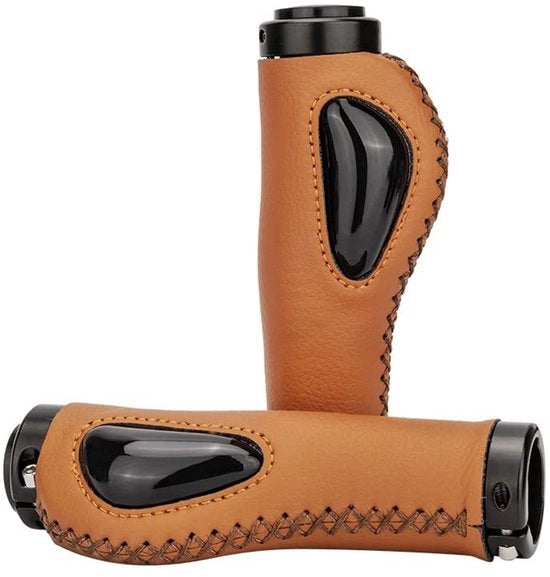 Manubrio di bicicletta con assorbimento di shock - manubrio in silicone - presa antiscivolo - silicone fluido - diametro 22,2 mm - forma di passeggiata comoda - manubri per bicicletta