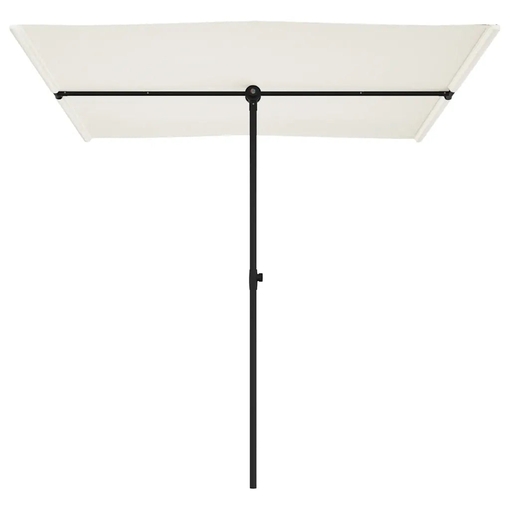 Ombrellone da Esterni e Palo in Alluminio 2x1,5 m Bianco Sabbia  cod mxl 54869