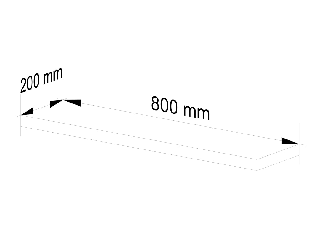 Mensola a muro AKORD PS4 Sonoma Quercia 80 cm 80x20x3,2 cm