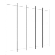 Divisorio a 5 Pannelli-Set di 5 pannelli Paravento Bianco 250x200 cm Tessuto