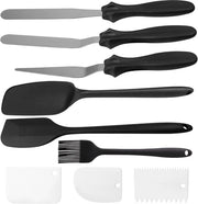 Set di spazzole per impasto in silicone - accessori da cucina - 3 pezzi - termoresistente - bianco