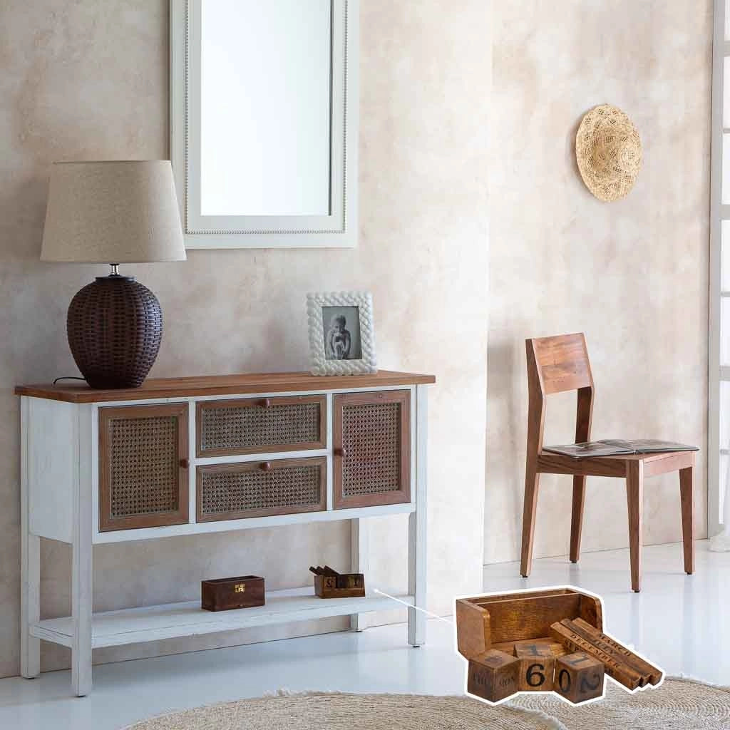 Calendario di quattro cubi in legno marrone 14,5x4,5x5h