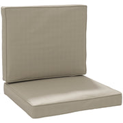 Cuscini per Poltrona da Giardino ¨C zephmum ¨C 56x52/56x46 cm, Kaki, Poliestere, Detersibili