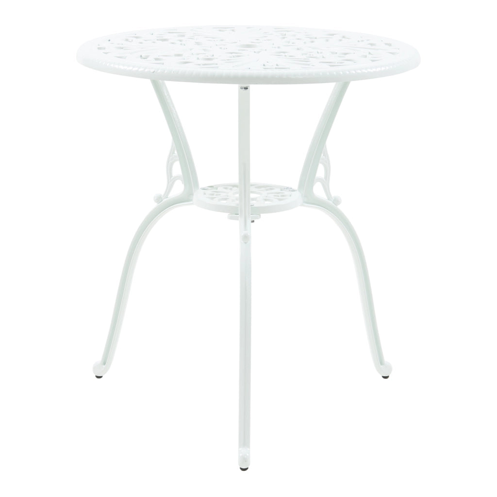 Set da Bistrot Lupsam Tavolo Rotondo e 2 Sedie in Alluminio - Bianco casa.pro