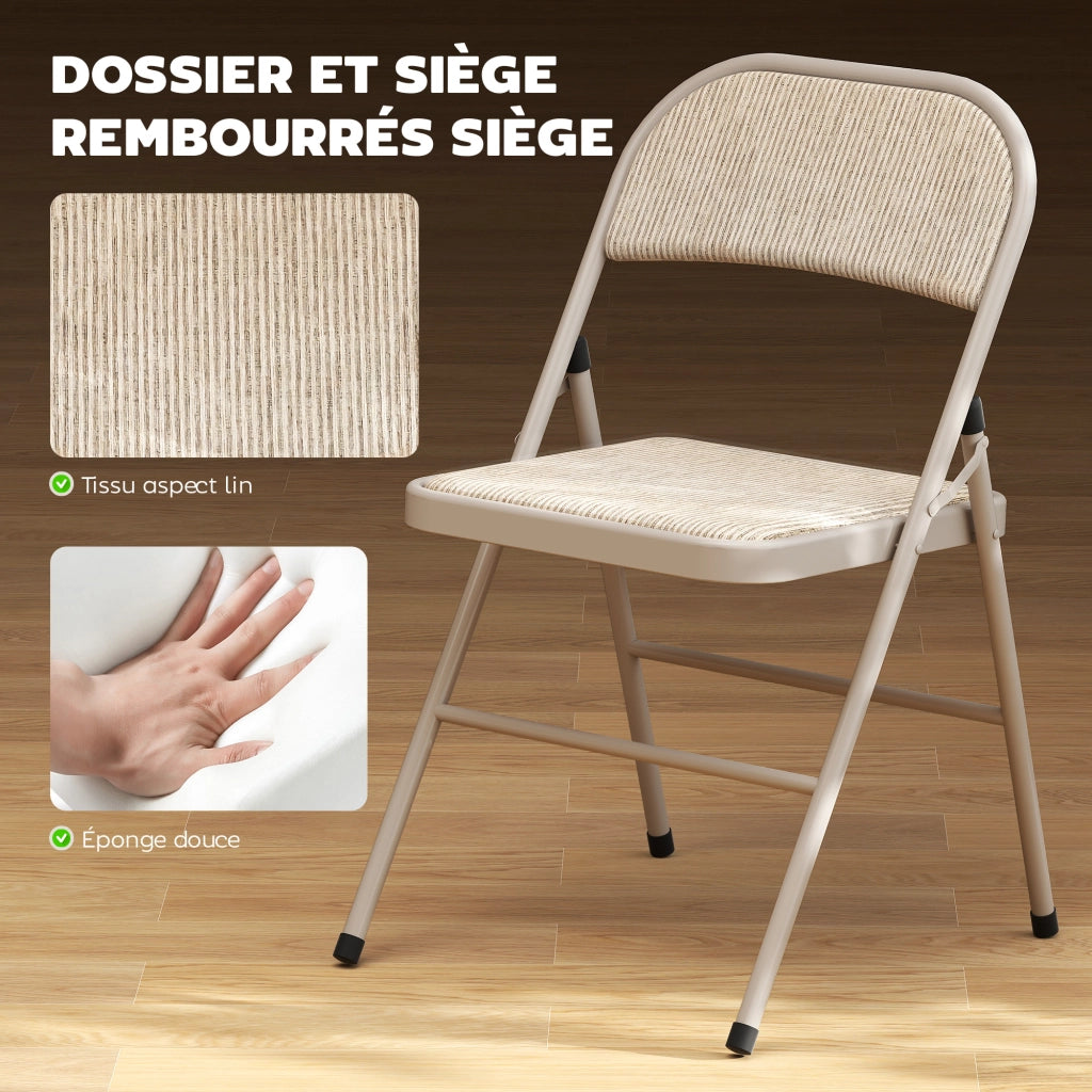 Sedia pieghevole da pranzo ¨C Minimal ¨C 45x46x78 cm beige