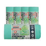MAURY'S SACCHI PER PATTUMIERA 70X110 CM 5 CONFEZIONI DA 20 PEZZI IN COLORE VERDE