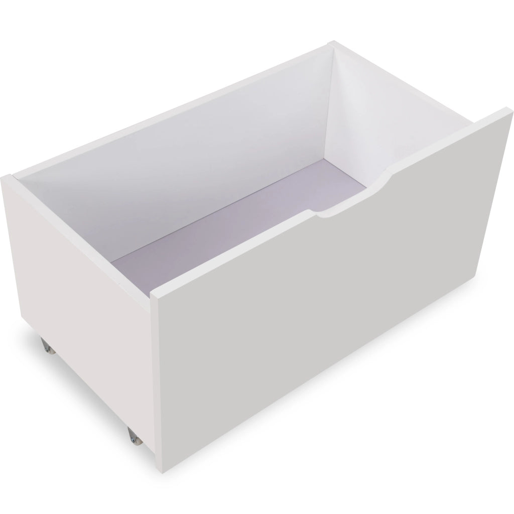 Letto Singolo in Pino Massello con Cassetto e Sponda ¨C MINIMAL ¨C Bianco e Rovere 90x190