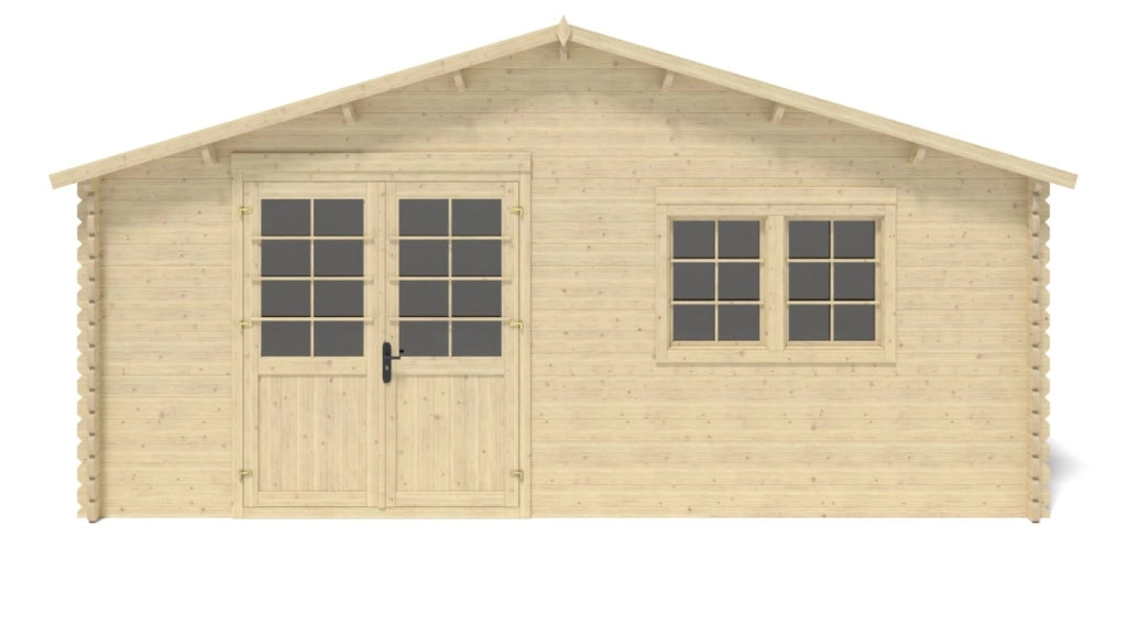 Casetta da giardino in legno - 30m2 - 6x5m - 40mm - colore: naturale - DOM747 - ALTANKA