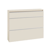 Mobile Portascarpe Marconi, Scarpiera 16 Paia Made in Italy, 120x26.5x108h cm Beige