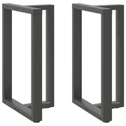 Gambe per tavolo da bar a forma di T 2 pz Antracite 60x35x(90-91) cm Acciaio 4013082