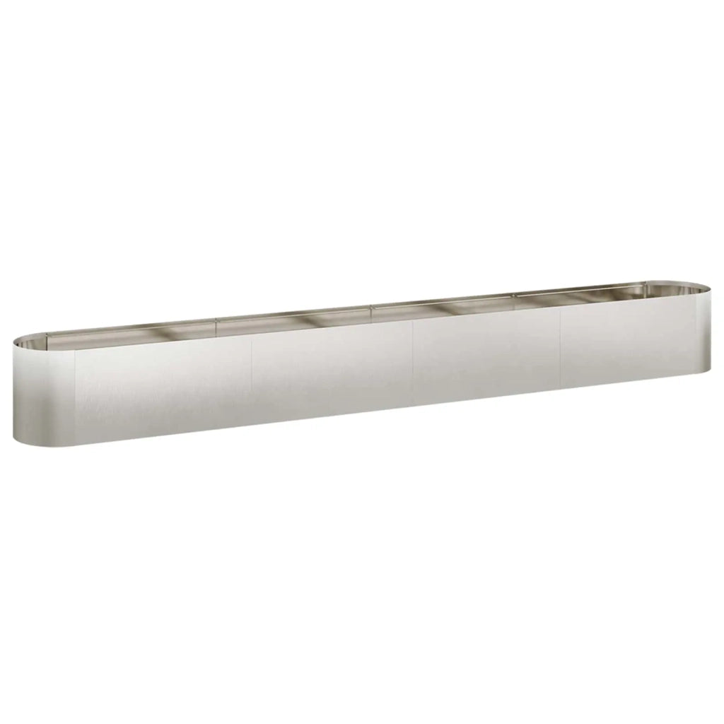 Letto rialzato da giardino Acciaio Inox 360 x 40 x 40 cm 8011709