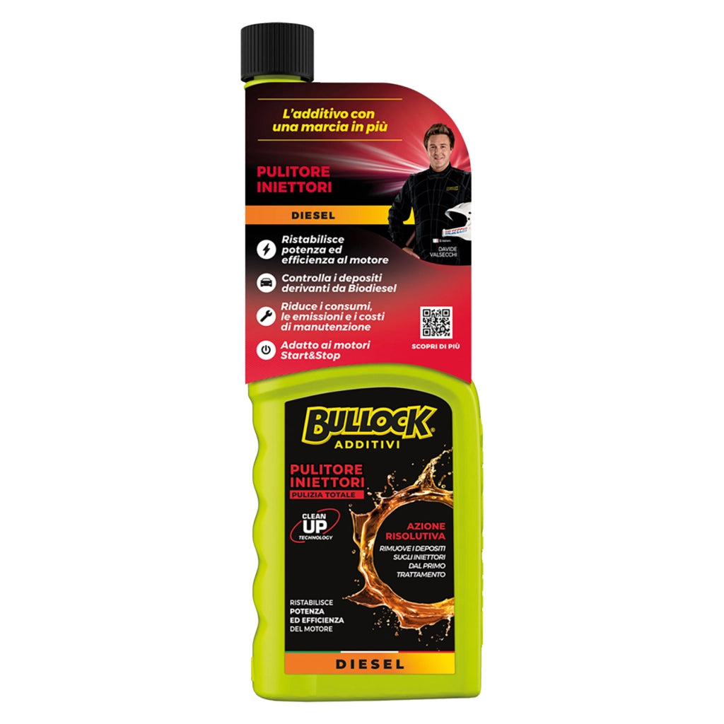Pulitore Iniettori Additivo Clean Up, per Motori DI IDI Common Rail Start&Stop, Diesel 250ml, Bullock