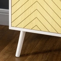 Credenza Moderna in Legno, Mobiletto Multiuso con Ripiani per Soggiorno, Camera o Ingresso con 2 Antine e Mensola Regolabile, 60x40x80cm