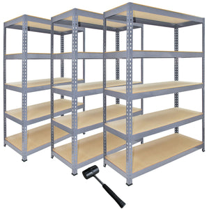 Scaffali da Garage Q-Rax ad Incastro Scaffalature da Officina Magazzino - Grigio