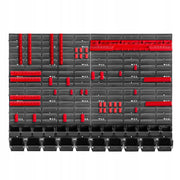 Pannello portautensili KADAX da parete per officina, 116x78 cm, 24 scomparti, 40 supporti, garage.