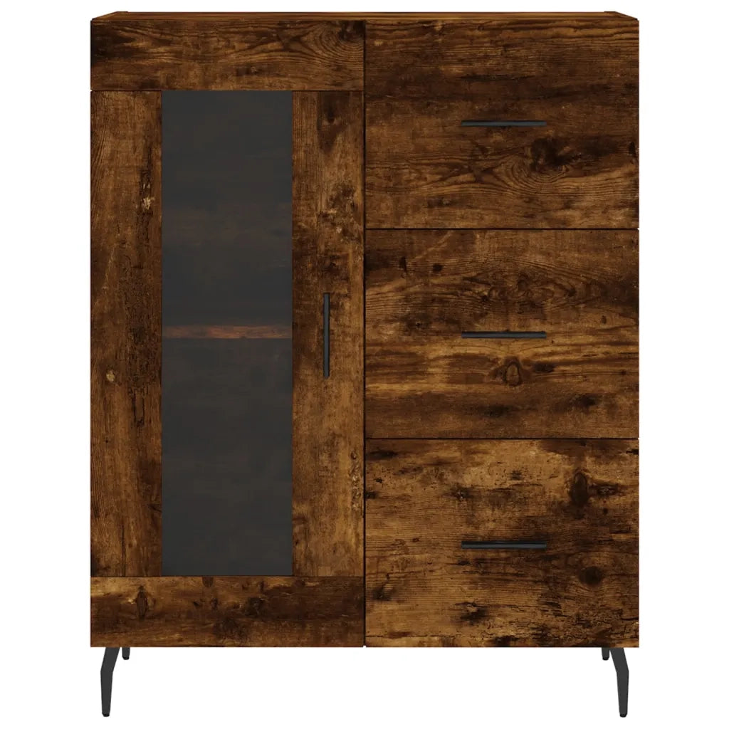 Credenza Rovere Fumo 69,5x34x90 cm in Legno Multistrato 828065