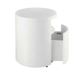 Comodino in legno bianco