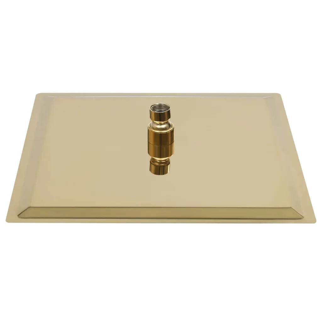 Testa Doccia a Pioggia in Acciaio Inox 30x30 cm Quadrata Oro