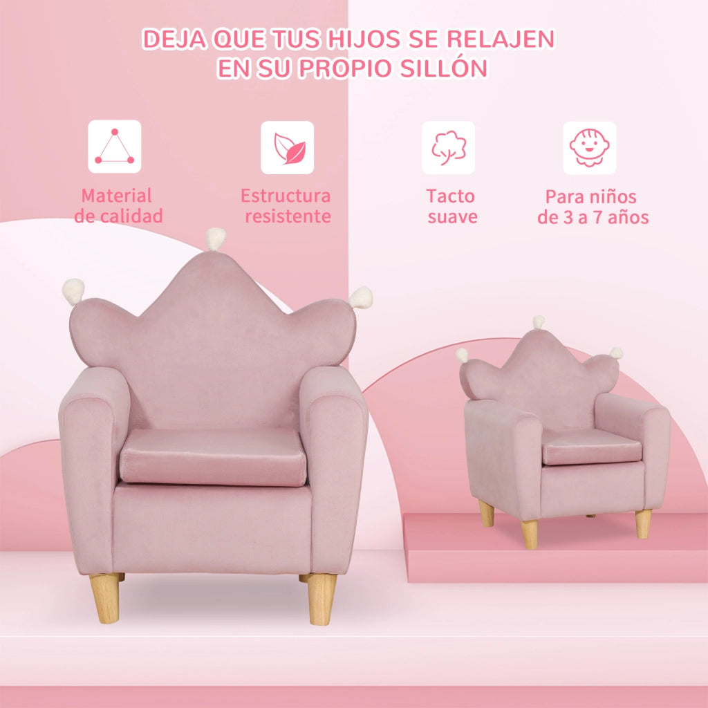 Poltrona Bambini ¨C zephmum ¨C Rosa 50x42x58 cm