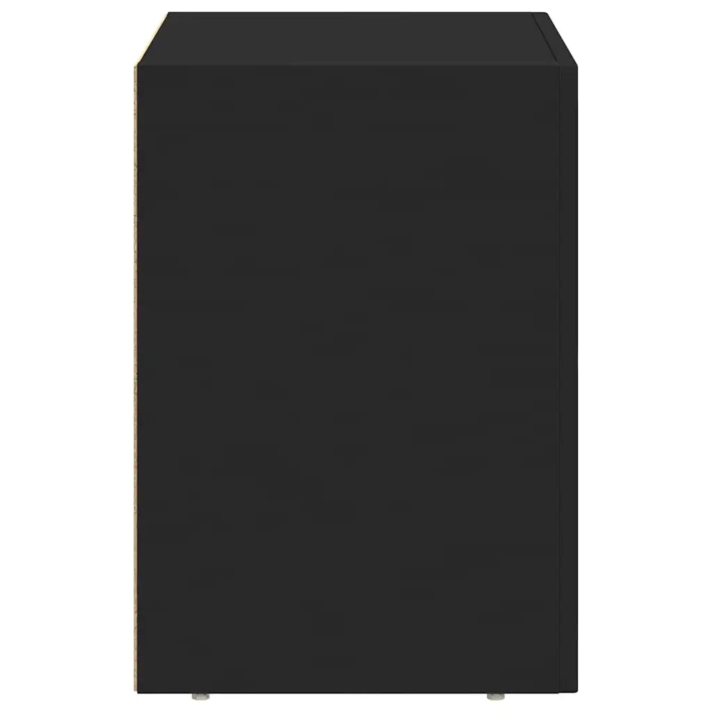 Comodino Nero 40 x 35 x 50 cm Legno multistrato