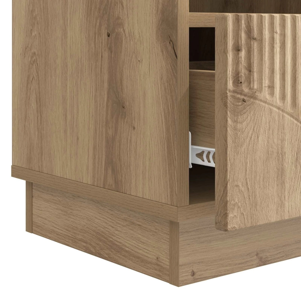 Mobile TV con cassetto Rovere Artigianale 102 x 34,5 x 47 cm