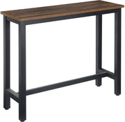 Bartafel con Sostegno per Piedi - per Interno ed Esterno - Tavolo da Cucina, Tavolo Bistrot, Bartafel - 140x40x100 cm - Legno Scuro