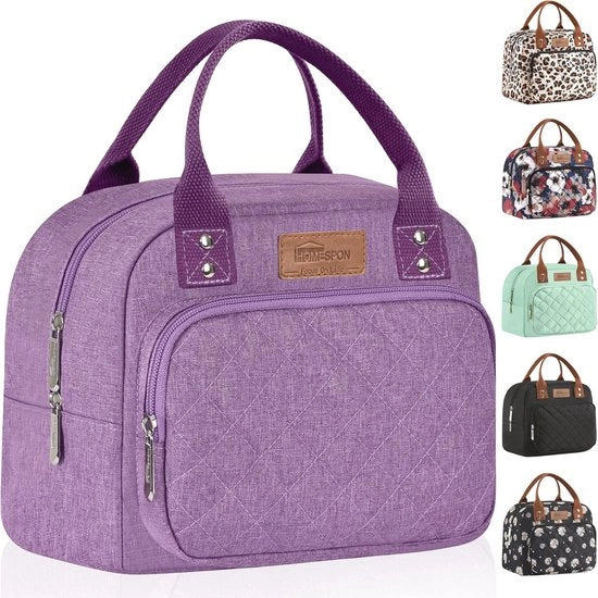 Borsa isolante per pranzo per signore e signore, contenitore di lattina per lavoro per adulti, borsa da spalla per pranzo (blu)