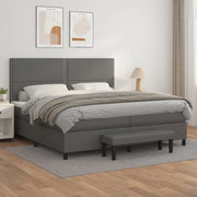Giroletto a Molle con Materasso Grgio 200x200 cm in Similpelle 3137627