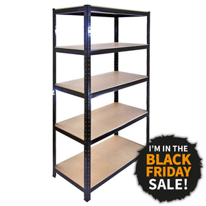 Scaffali da Garage T-Rax ad Incastro Scaffalature da Officina Magazzino - Nero