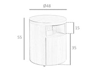 Comodino in legno bianco