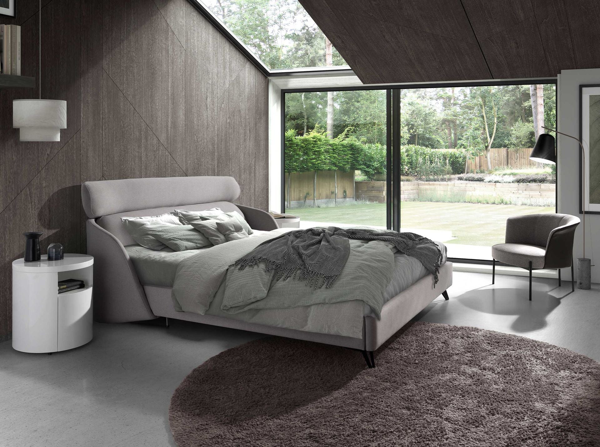 Comodino in legno bianco