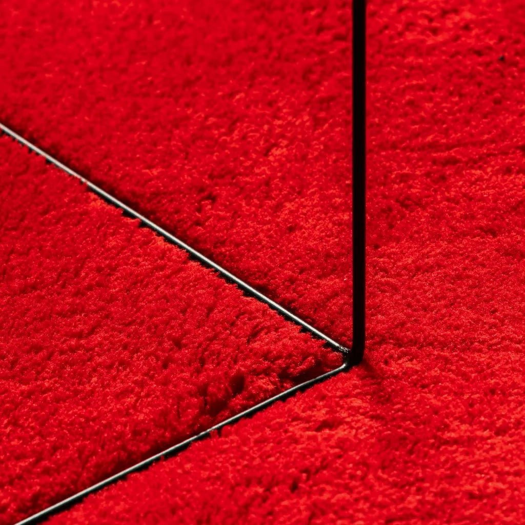 Tappeto a Pelo Corto HUARTE Morbido e Lavabile Rosso 200x280cm 375176