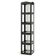 Libreria girevole 36,5 x 36 x 108 cm salvaspazio design moderno nero PP 20_0015908