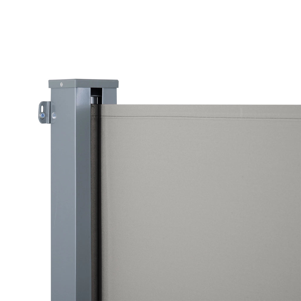 Tenda da sole laterale avvolgibile ¨C zephmum ¨C grigio alluminio poliestere 3x1.6m