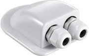 Connettore schienalino impermeabile - Dakdoorvoer - IP68 impermeabile - Bianco - Energia solare - Adatto per camper - 2 fori
