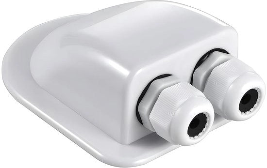 Connettore schienalino impermeabile - Dakdoorvoer - IP68 impermeabile - Bianco - Energia solare - Adatto per camper - 2 fori