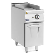 Piastra elettrica 5,4 kW scanalata con base 40 x 70 cm serie pro 730 acciaio inox cromato argento metallizzato 14_0009538