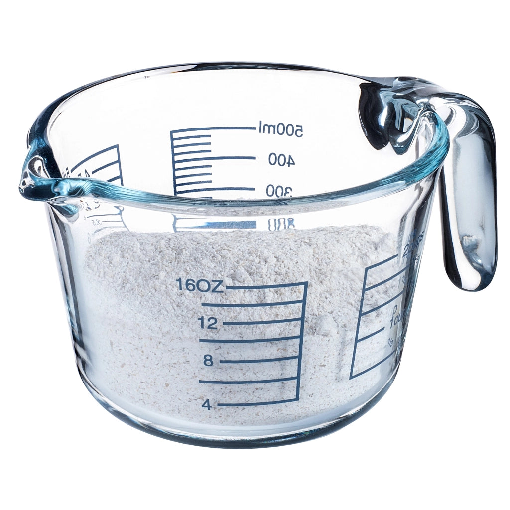 KADAX Brocca graduata da cucina da 0,5 l con scala graduata e contenitore in vetro