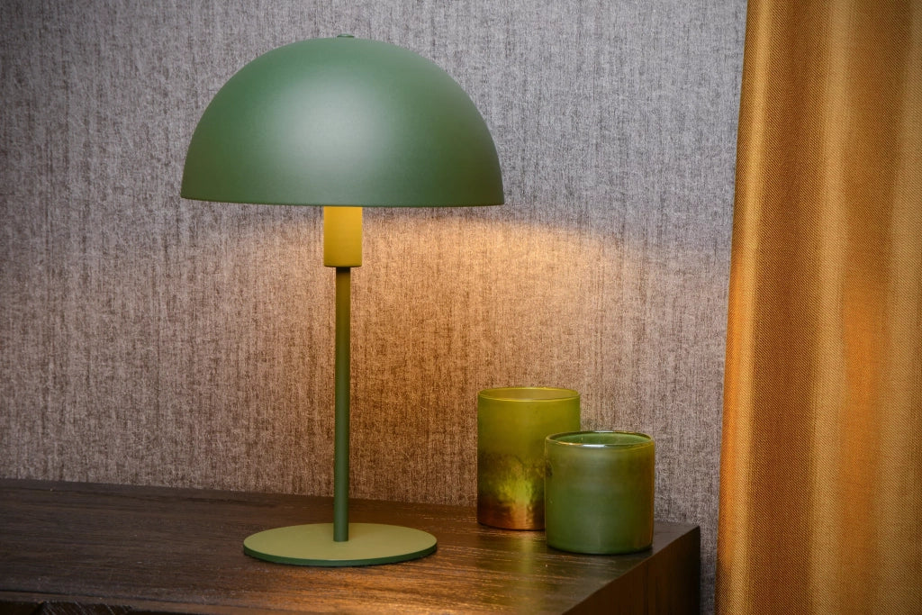 Lampada da tavolo verde eclettica E14 Siemon Lucide