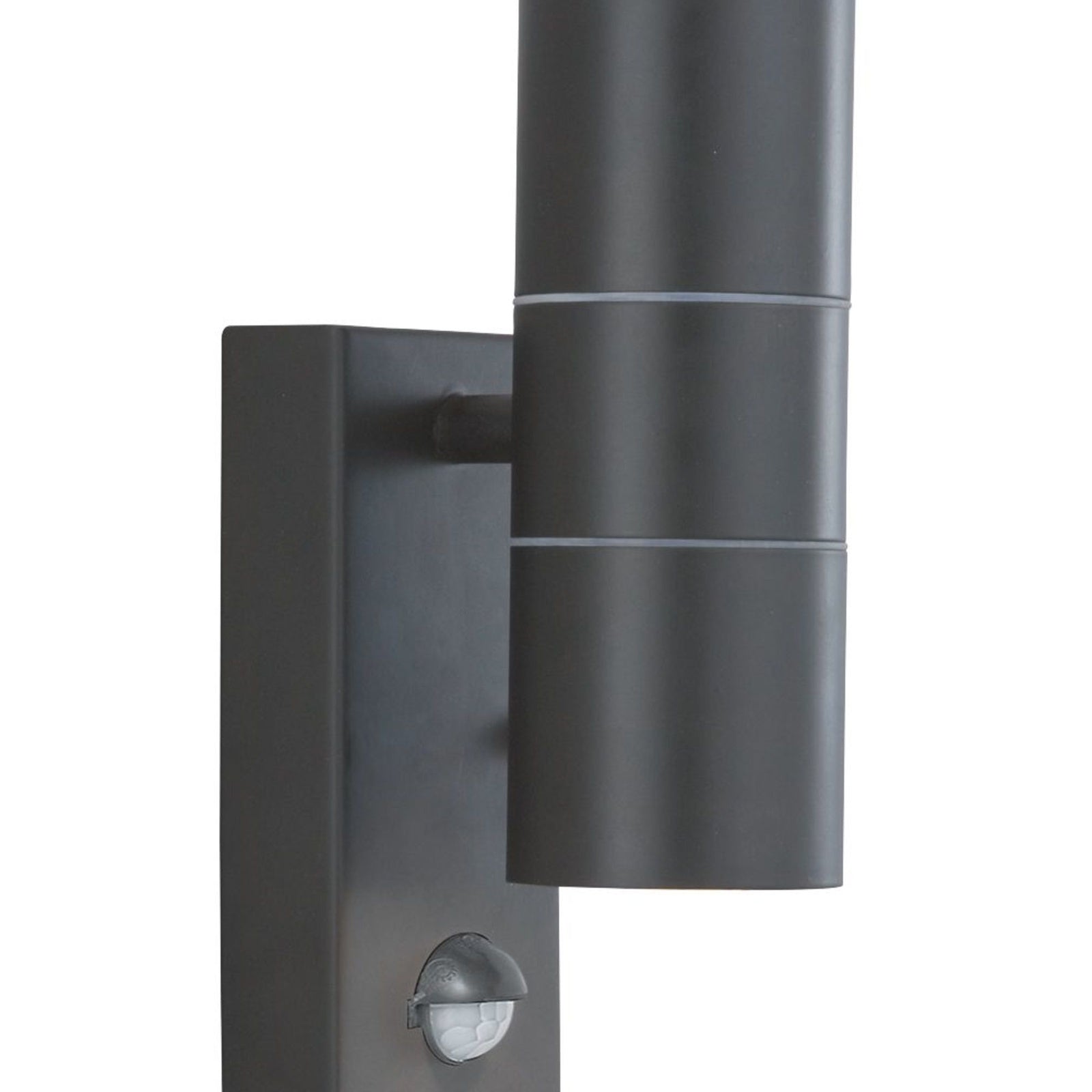 Applique Moderna Metro Acciaio Nero Vetro 2 Luci Gu10