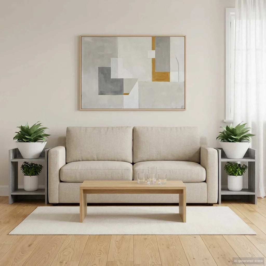 Supporto per piante 2 pcs Sonoma grigia 30 x 30 x 40 cm 899621