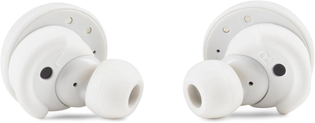 DENON PerL - Auricolari True Wireless, profilo audio personalizzato, cancellazione del rumore, resistenti all'acqua, con microfoni integrati e batteria a lunga durata, colore: bianco