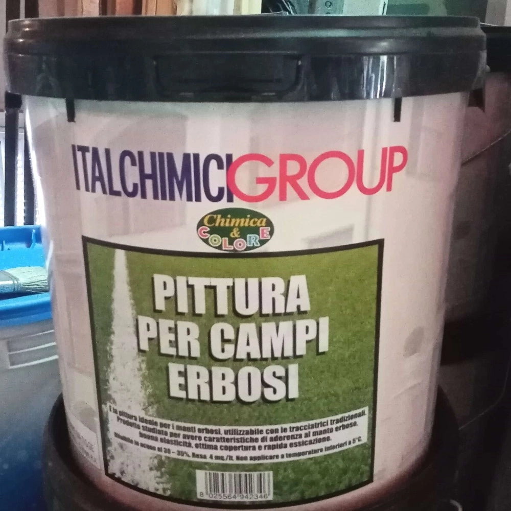Italchimici 14lt pittura ecologica traccialinee per campi erbosi