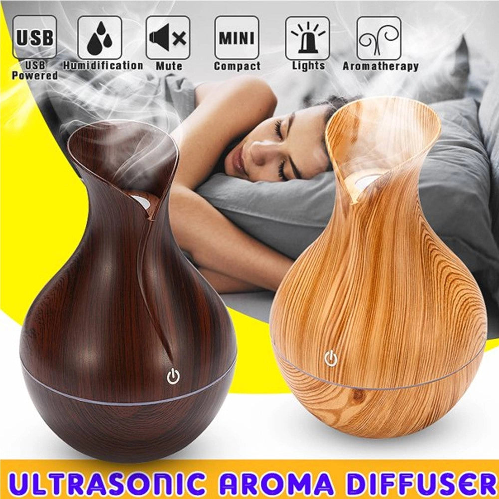 Trade Shop - Umidificatore Ultrasuoni Diffusore Di Aromi Oli Essenziali Per Aromaterapia Broc -