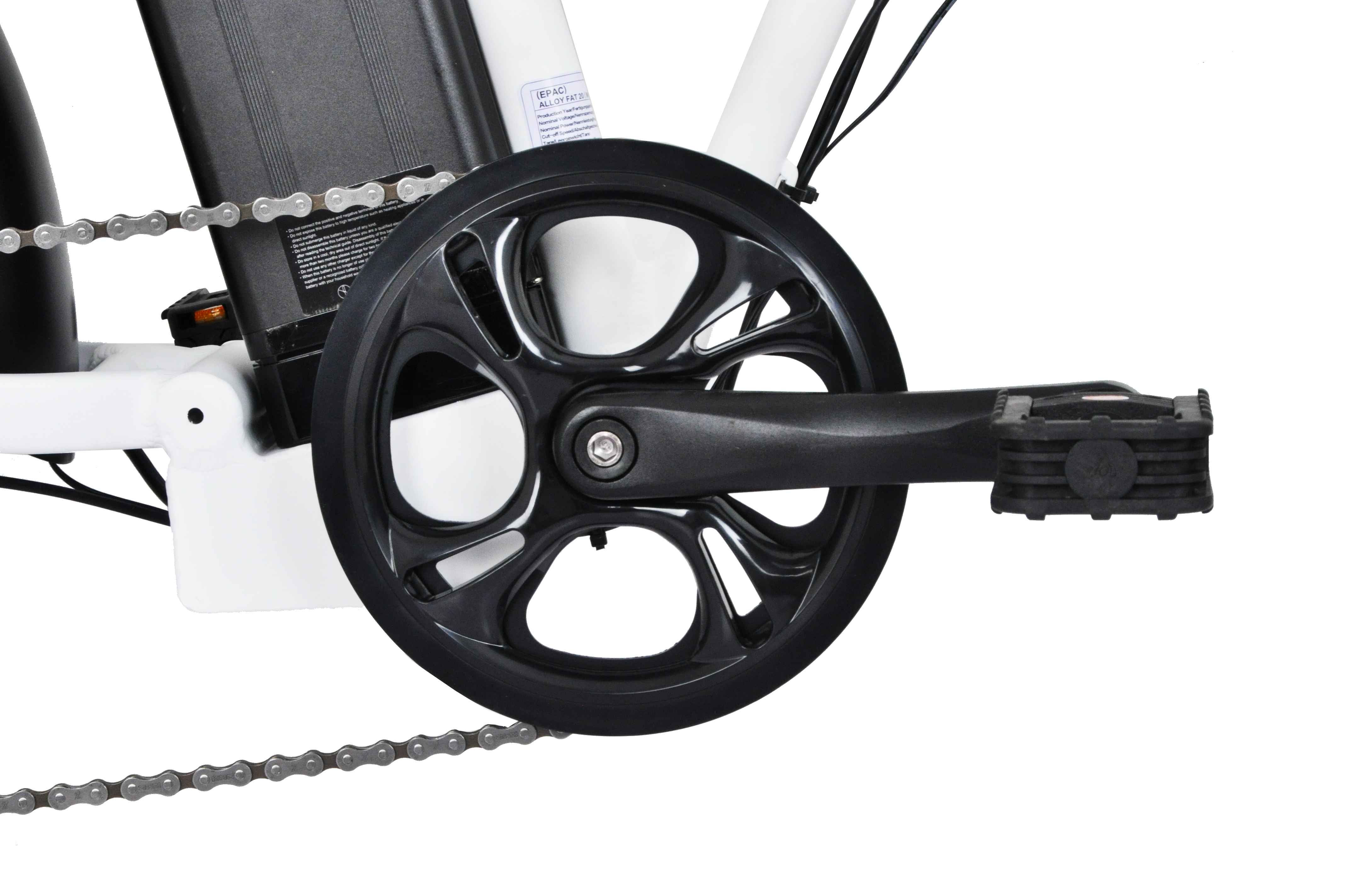 Fat pieghevole 20" alluminio forcella ammortizzata  12.5 ah LCD Bianca